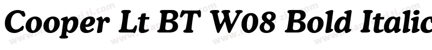 Cooper Lt BT W08 Bold Italic字体转换
